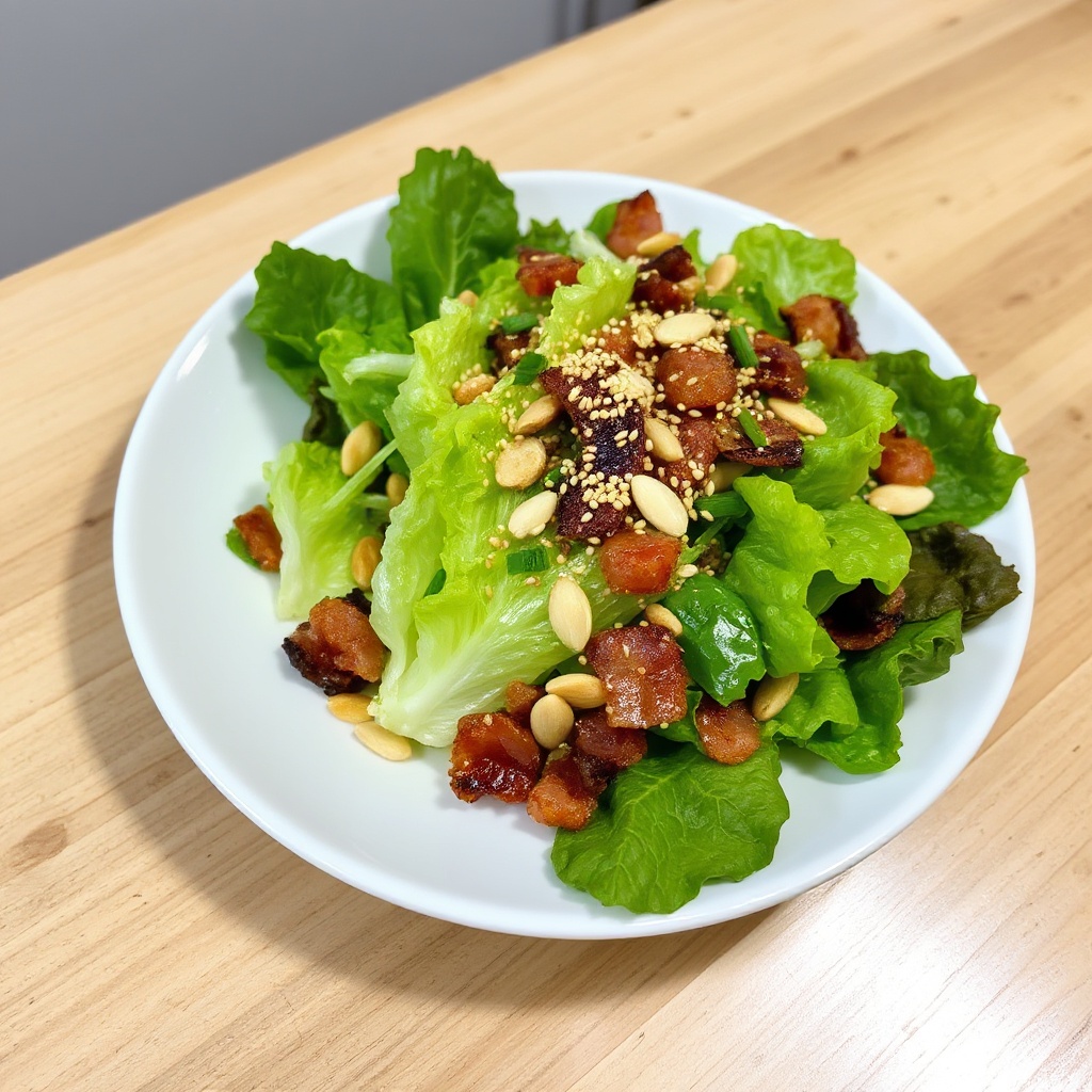 Knuspriger Sesam-Garten-Salat