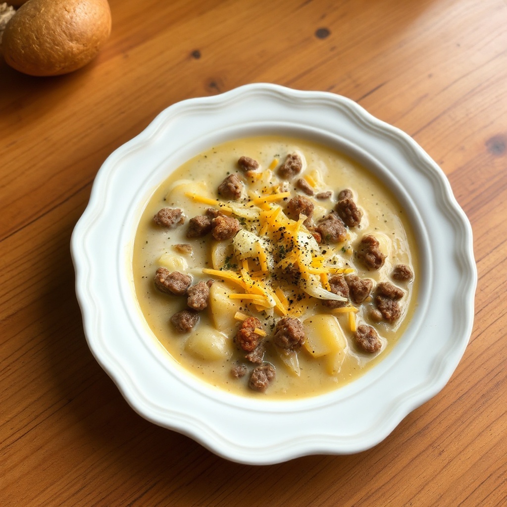 Cremige Cheeseburger Kartoffelsuppe