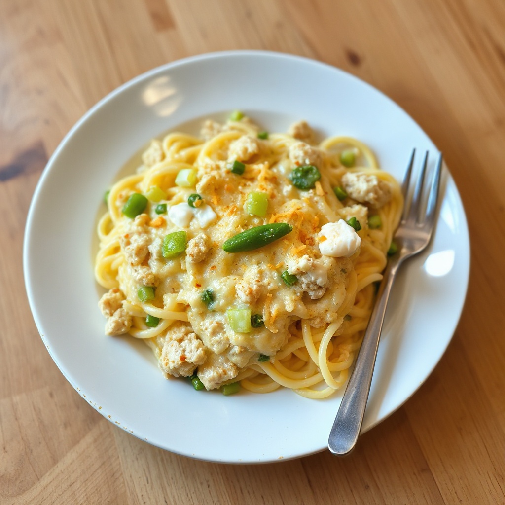 Torta di Noodles al Tonno Cremosa
