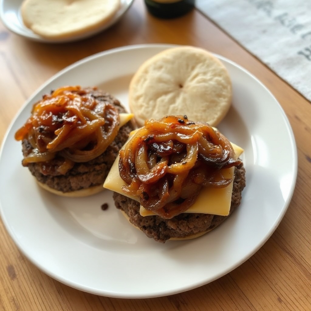 Hamburger Infusi di Birra con Cipolle Caramellate