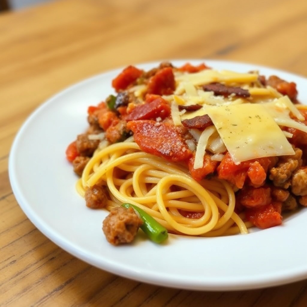 Rauchiger Speck-Spaghetti-Auflauf