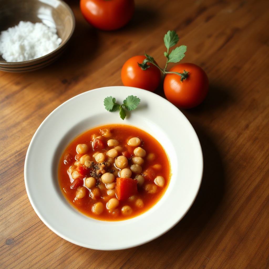 Herzhafter Pinto-Bohnen- und Tomatensuppe
