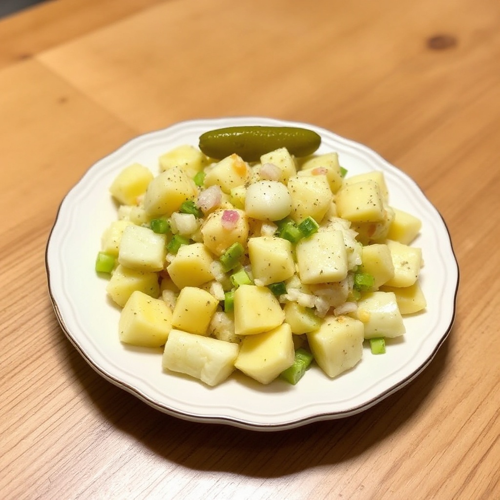 Säuerlicher Dillgurken-Kartoffelsalat