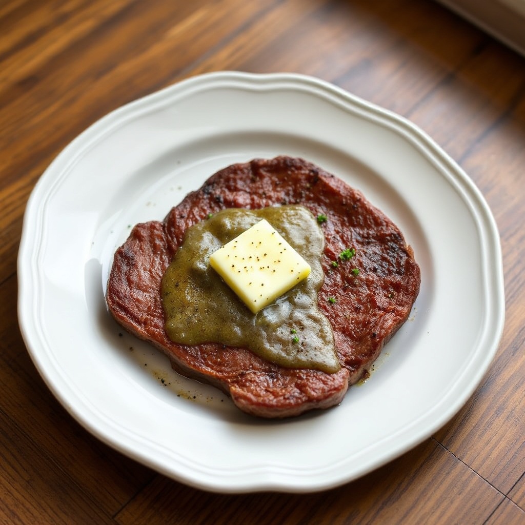 In der Pfanne gebratenes Rinderfilet mit Knoblauchbutter