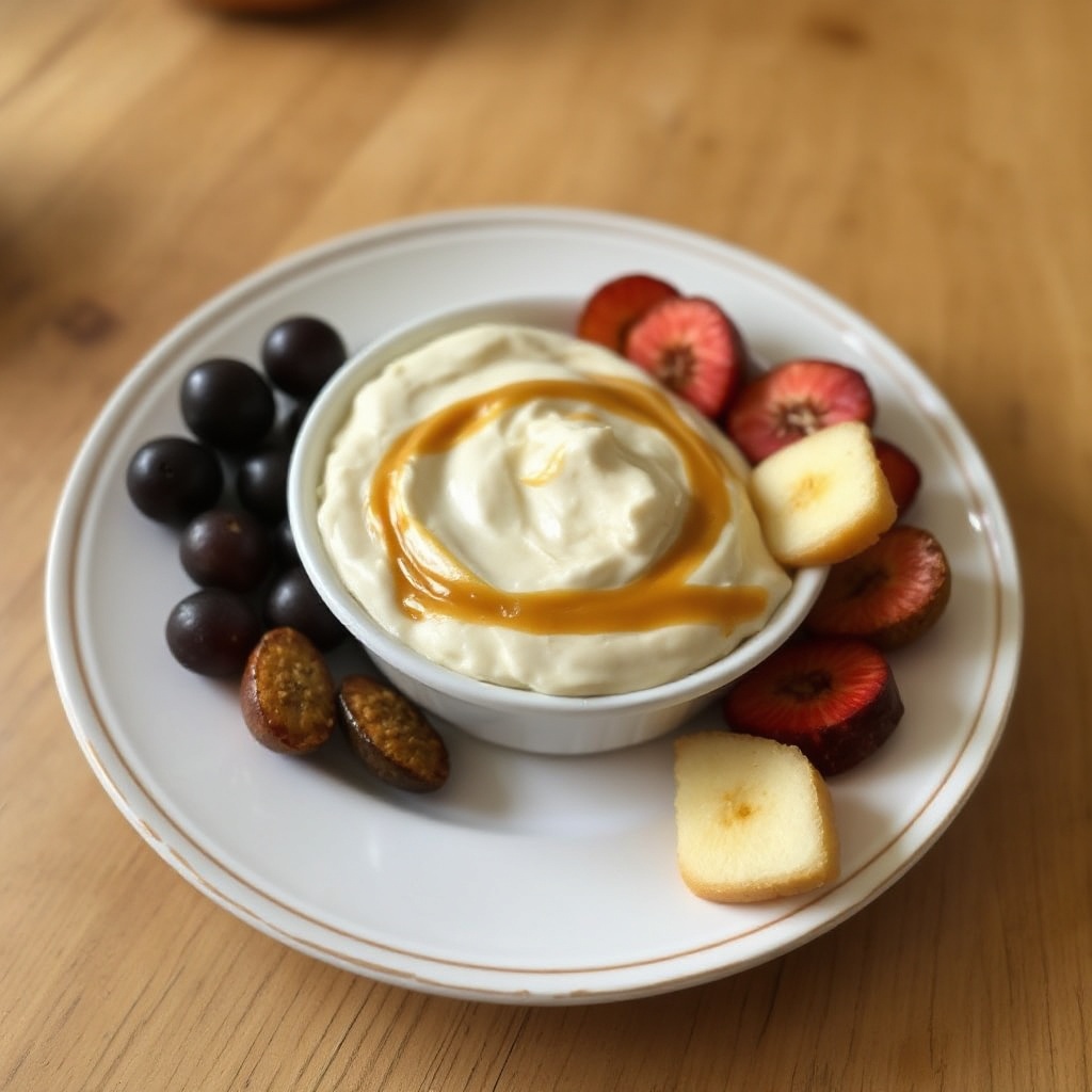 Cremiger Karamell-Frucht-Dip