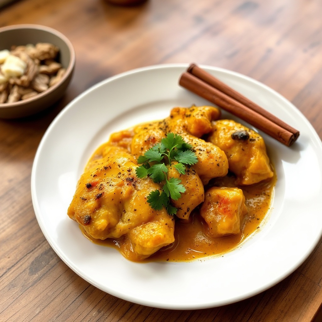 Goldenes marokkanisches Hähnchen mit aromatischen Gewürzen