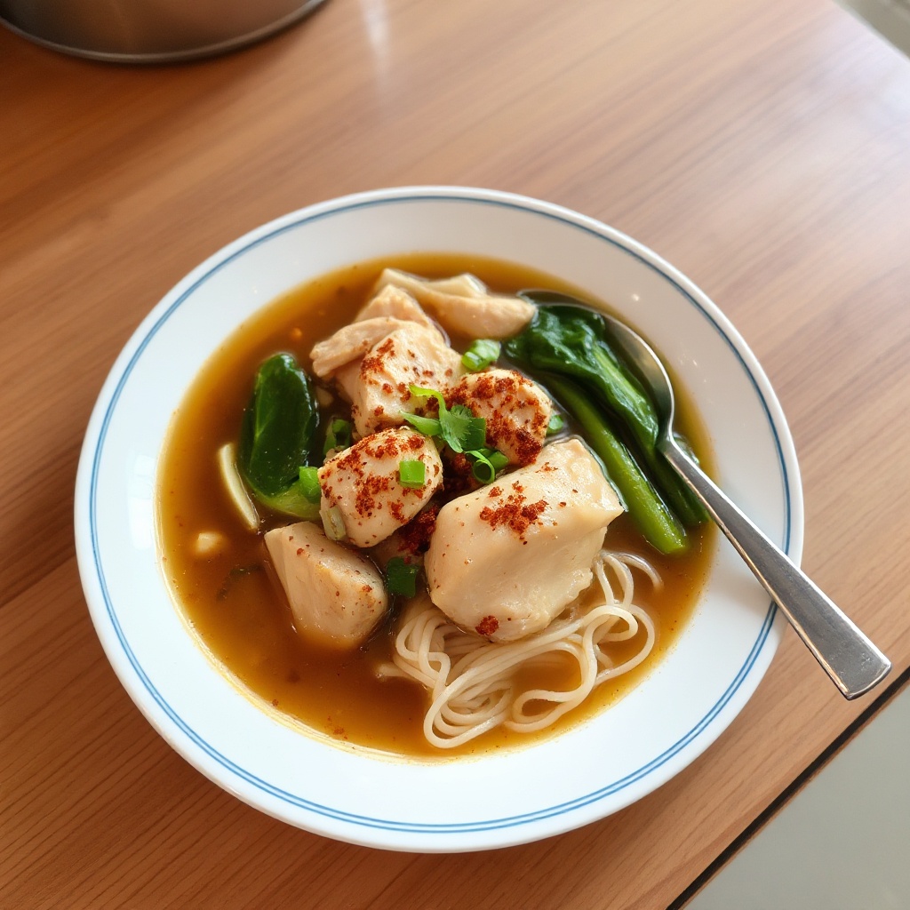 Gewürzte Hühnersuppe mit Bok Choy