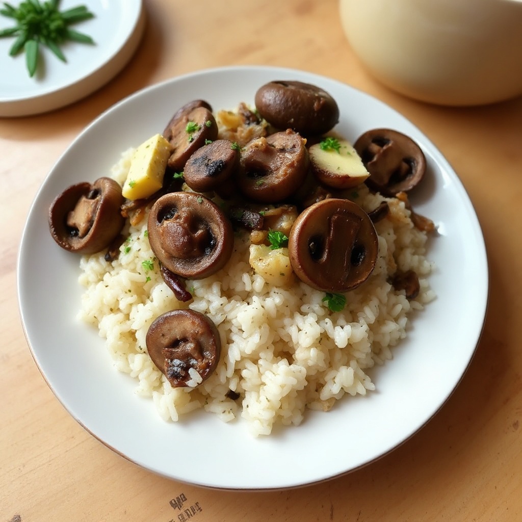 Riso al Forno con Funghi e Erbe