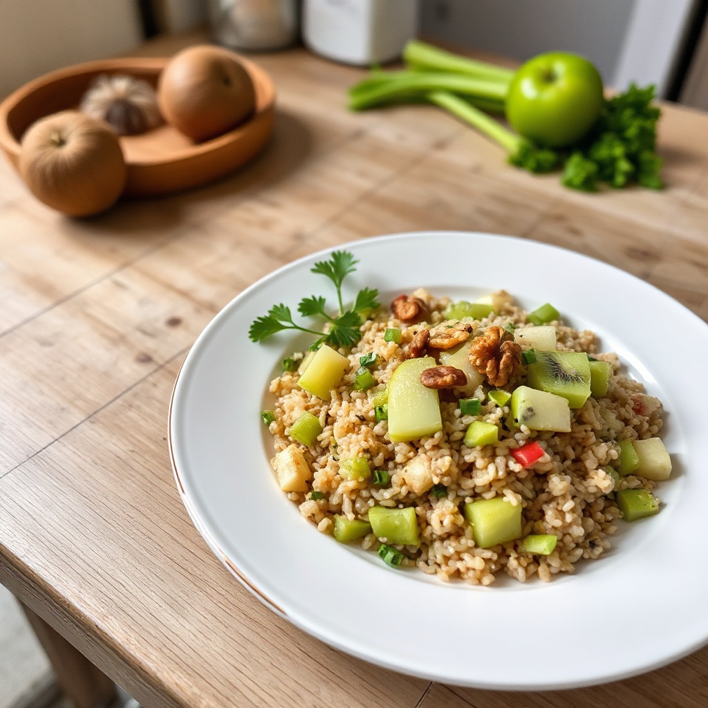 Kiwi and Brown Rice Summer Salad