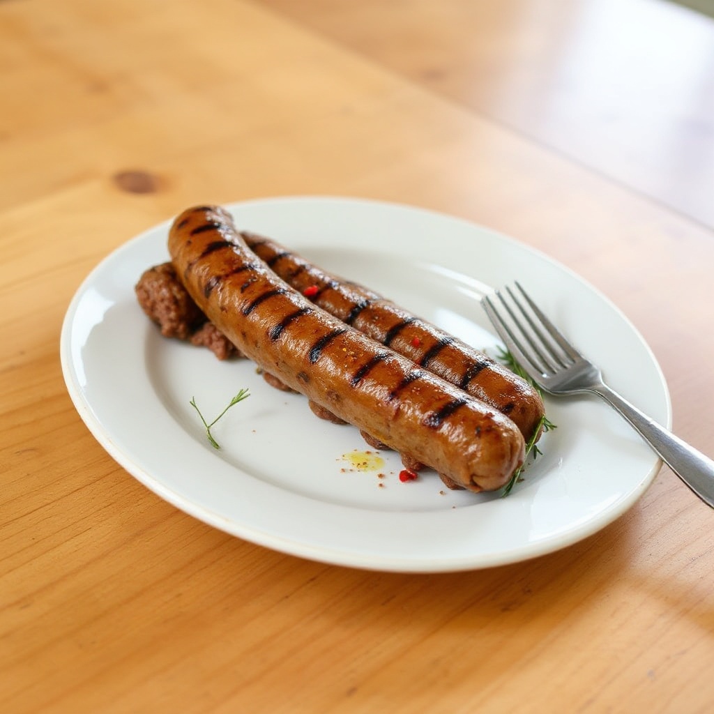 Gegrillte gewürzte Rinderwürste