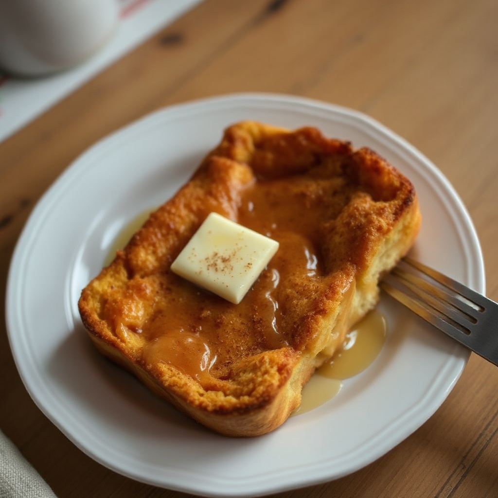 Goldene Honig-Französische Toast-Auflauf