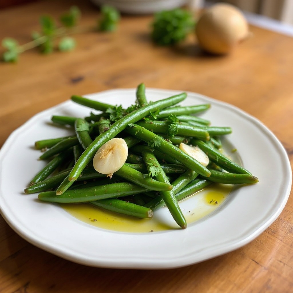 Knoblauch- und Kräutergrüne Bohnen Delight
