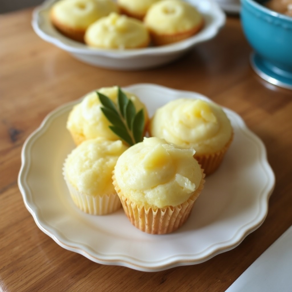 Tropische Ananas Wolken Cupcakes