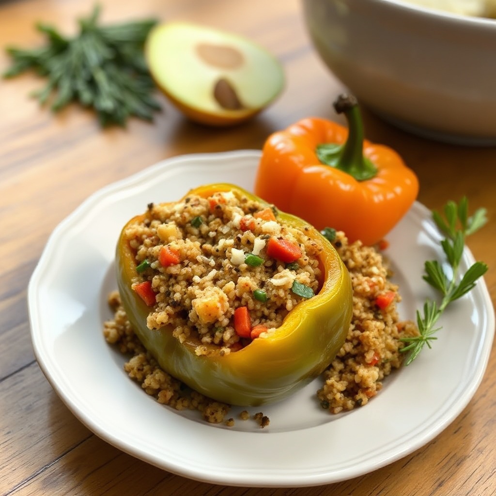 Herzhafte Quinoa-Gefüllte Paprika