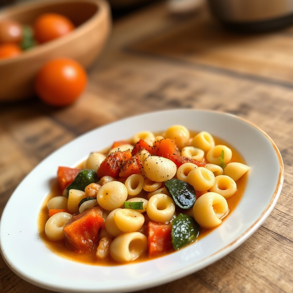 Zuppa di Pasta e Verdure Italiana