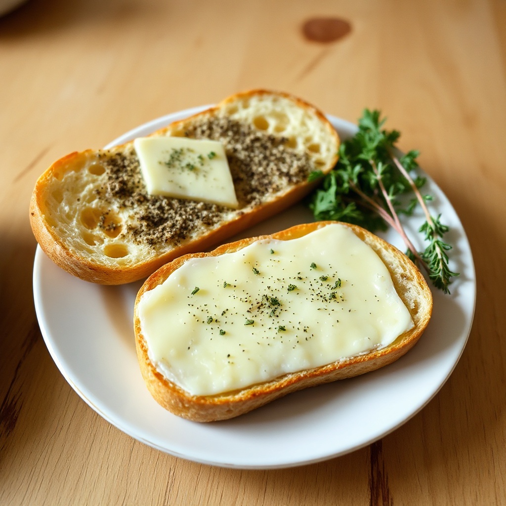 Toast di Formaggio all'Aglio e Erbe