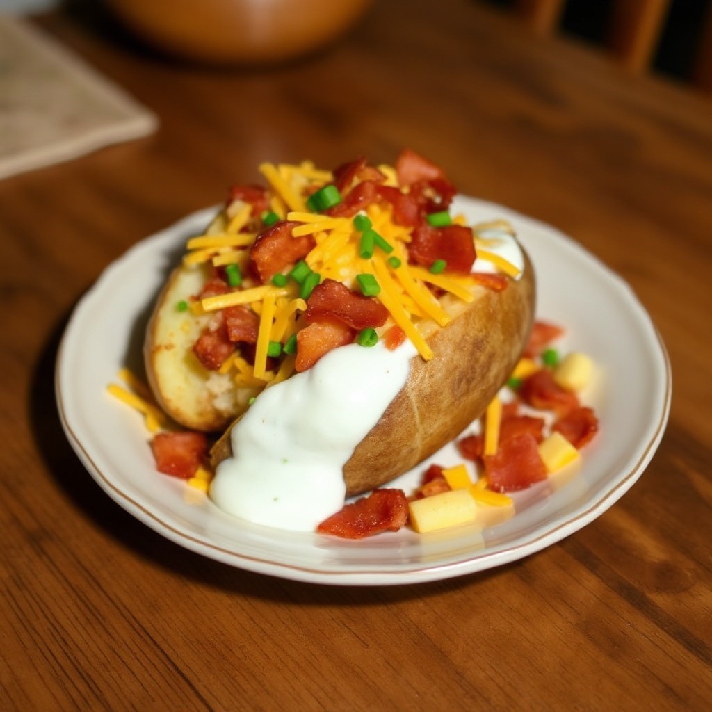 Loaded Twice-Baked Potatoes with Ranch and Chives