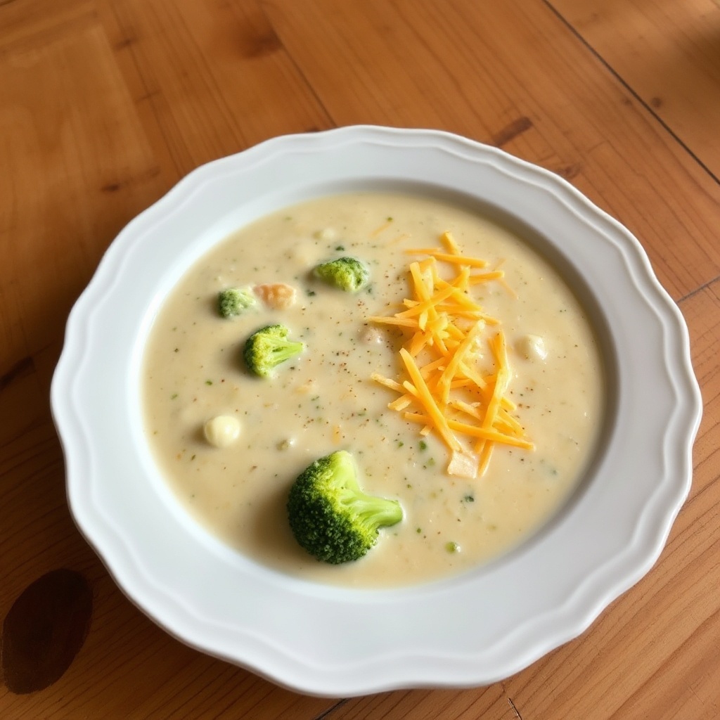 Cremige Brokkoli-Cheddar-Suppe