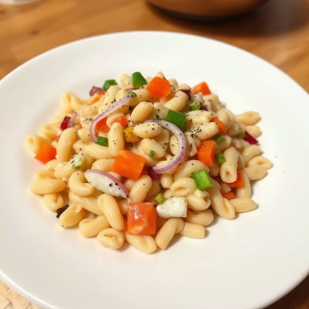Cremiger Gemüse-Pasta-Salat