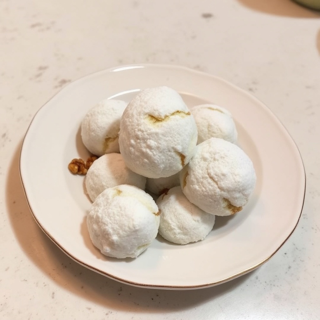 Deliziose Biscotti di Noci a Palla di Neve