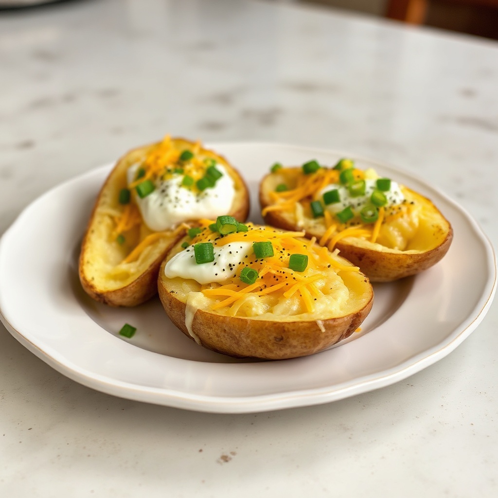 Cheesy Twice-Baked Potato Boats