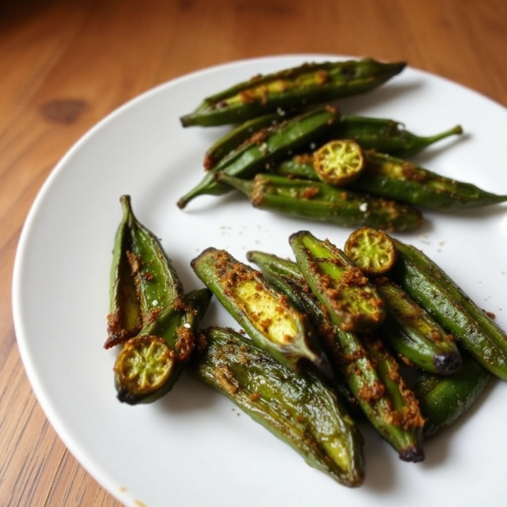 Crispy Roasted Okra Bites