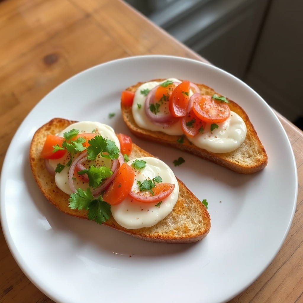 Spicy Cheese and Herb Toasts