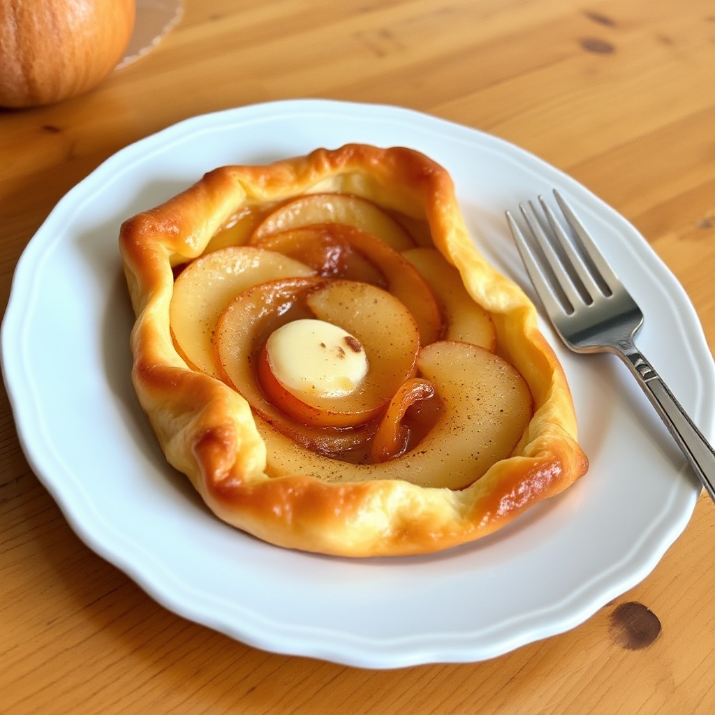 Torta di Pasta Sfoglia con Mele Caramellate