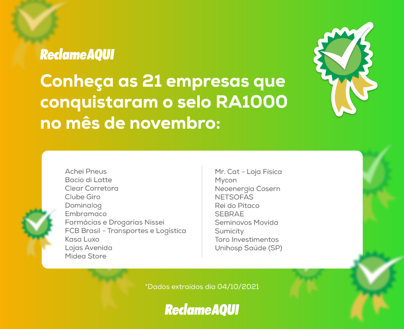 Conquistamos a Cobiçada Nota RA1000 no Reclame Aqui