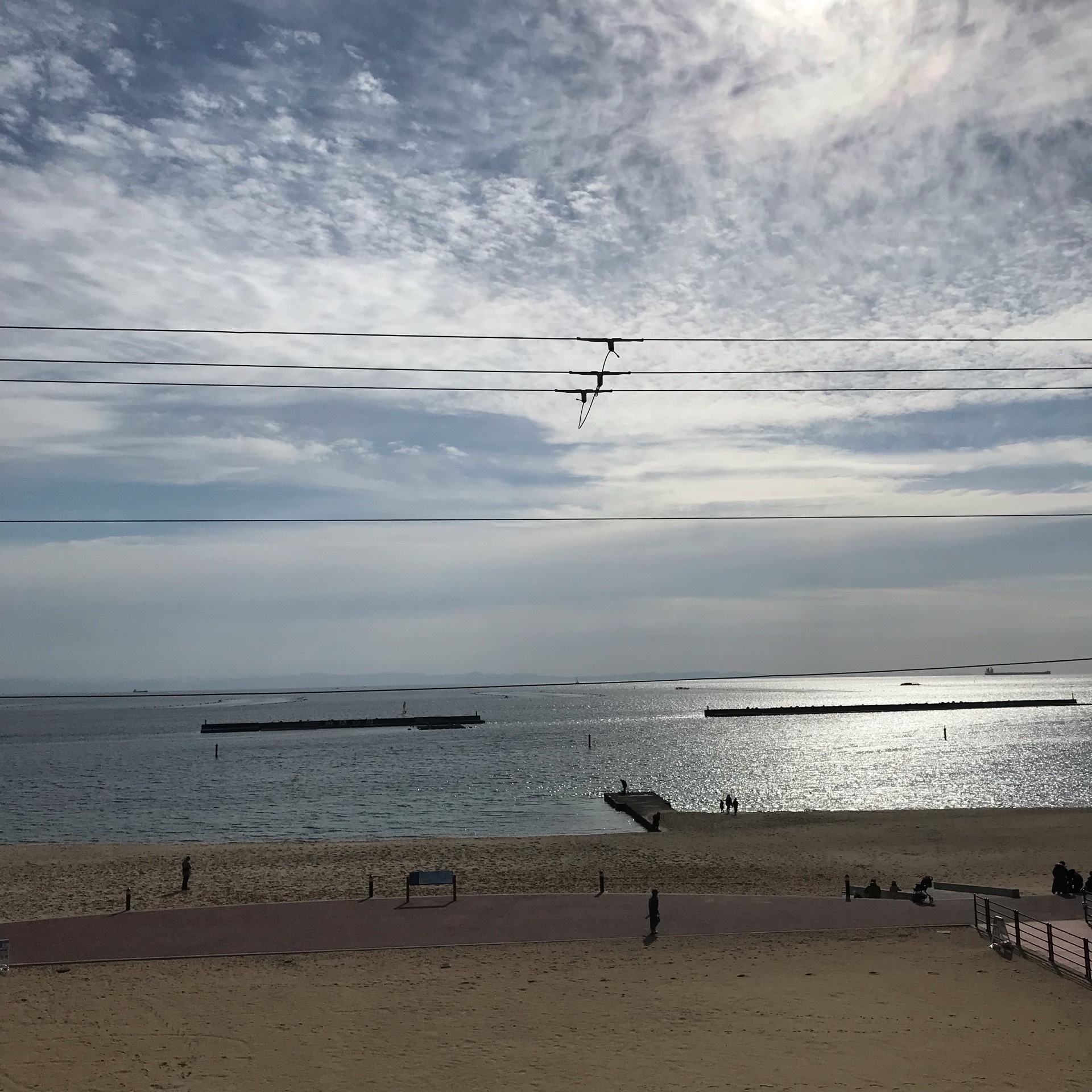 須磨海水浴場・須磨海岸『駅の目の前が海🏖須磨駅からの景色』