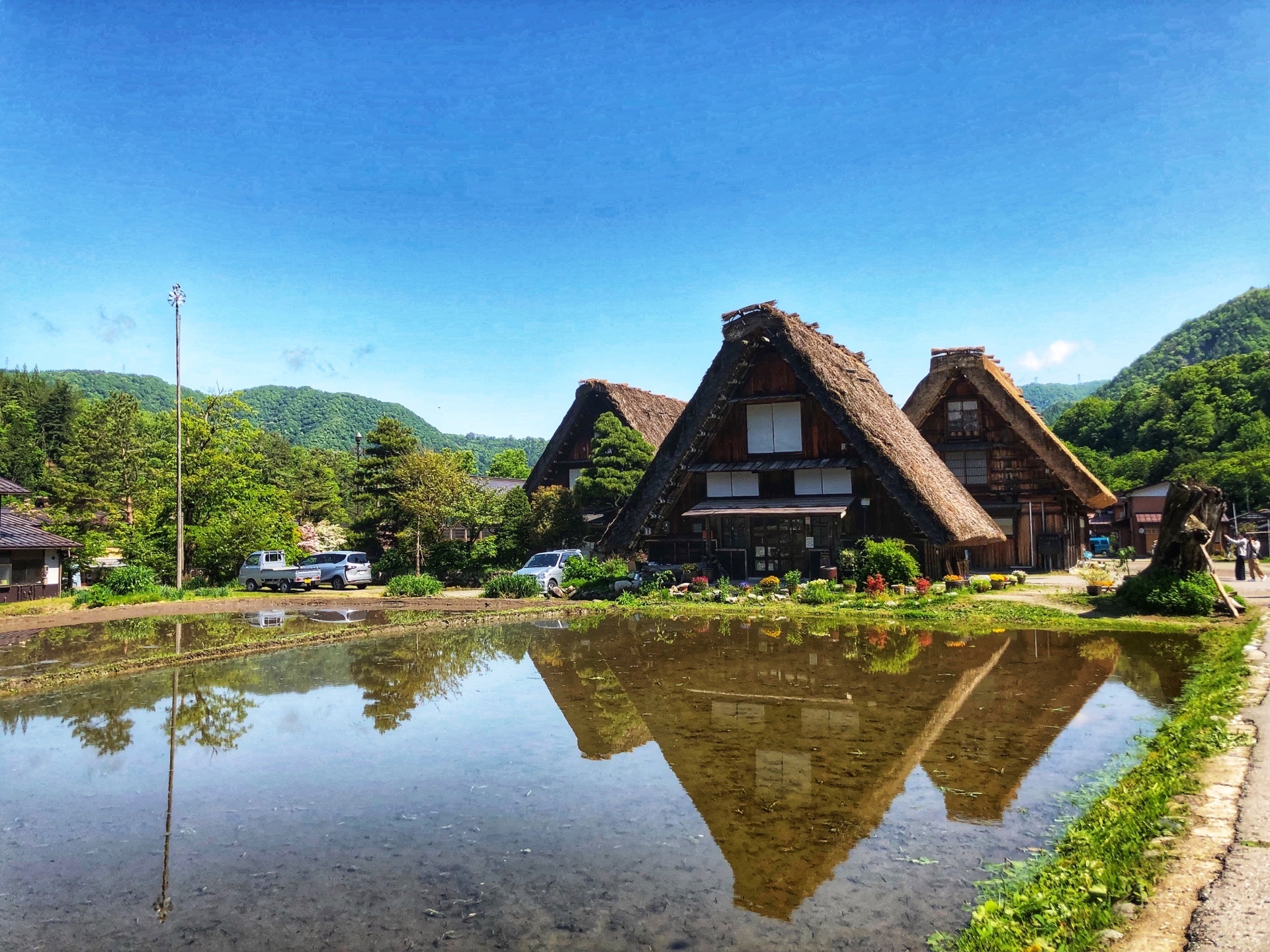 ファッションデザイナー 絵画 油絵 日本の原風景 妻籠 ミニ美 絵画 