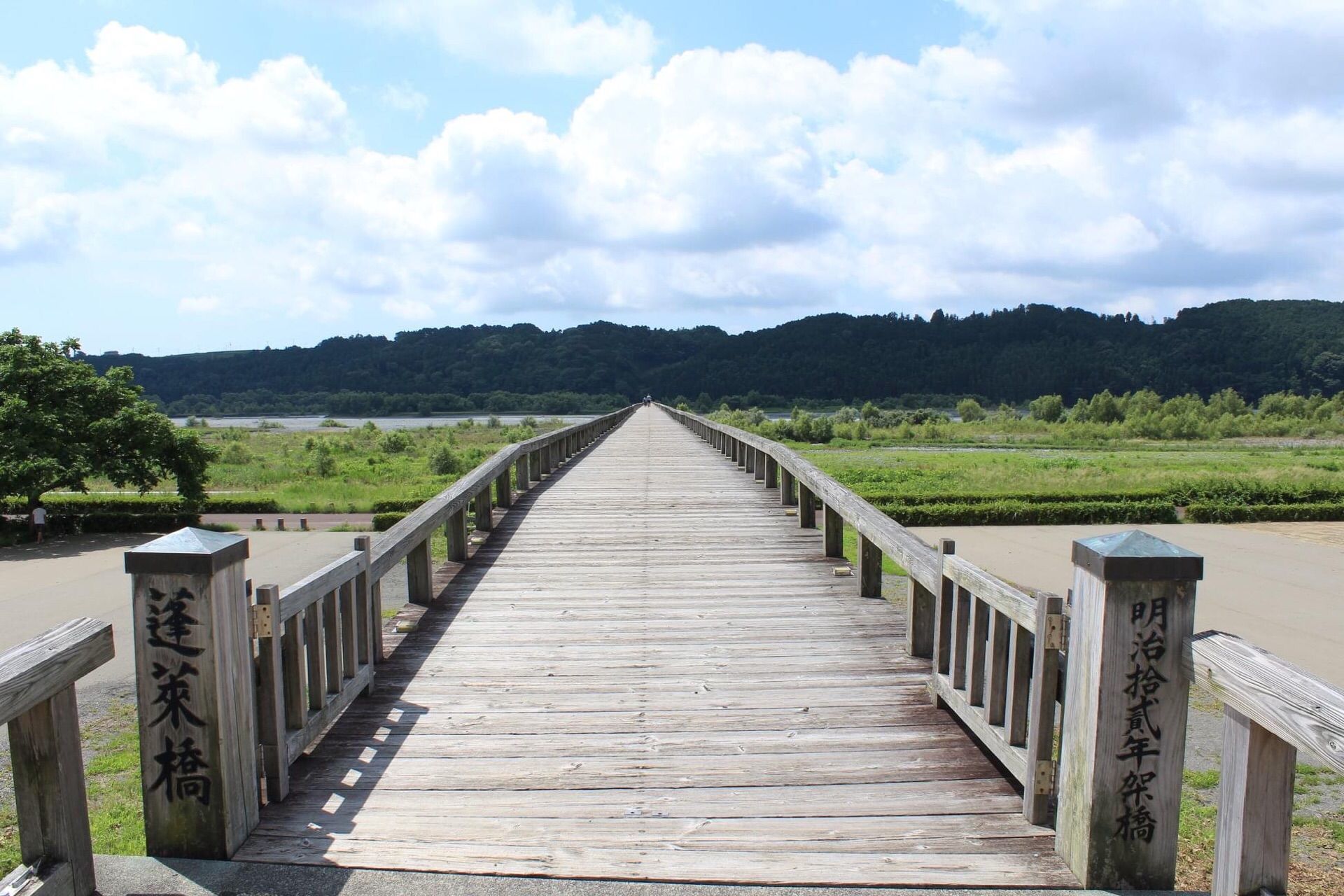 蓬莱橋 静岡県 世界一の木造歩道橋