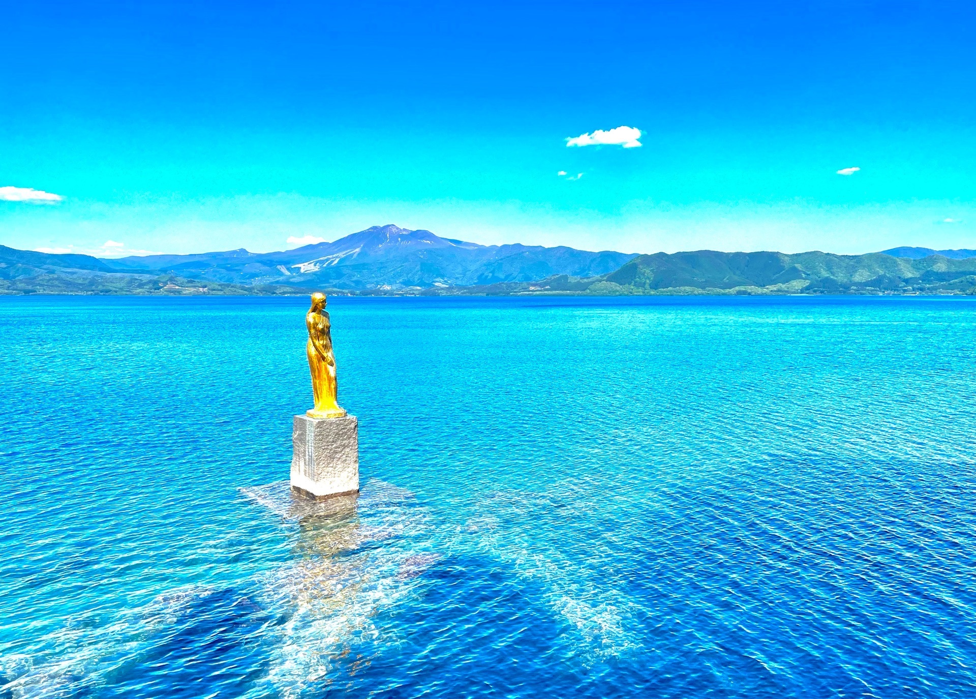 田沢湖 サイクリングにピッタリ