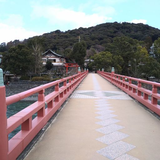 真作）飛騨川の朝霧橋 - 絵画/タペストリー