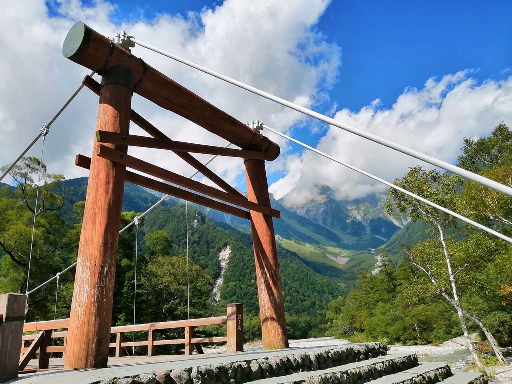 上高地 河童橋 日本を代表する観光地 長野を代表する観光地 上高地