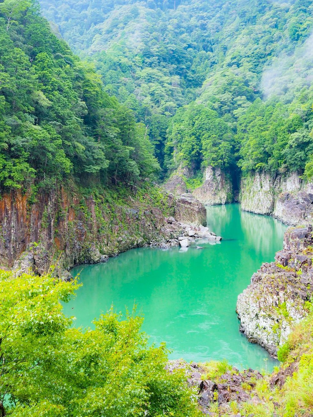 瀞峡 三県またぎの 瀞峡 の絶景