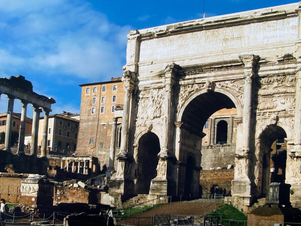 名古屋帯 古代 ローマ遺跡 フォロ・ロマーノ イタリア 海外旅行 帯 レア柄-