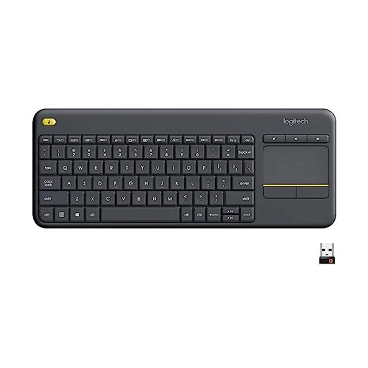 Logitech K400 Plus Wireless Touch Keyboard - Black