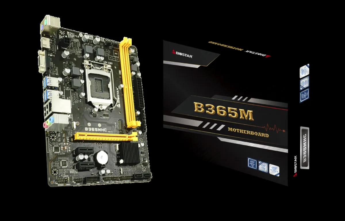 BIOSTAR B365MHC Motherboard - Intel B365 Chipset, Micro ATX, Supports 9th/8th Gen Intel Core Processors