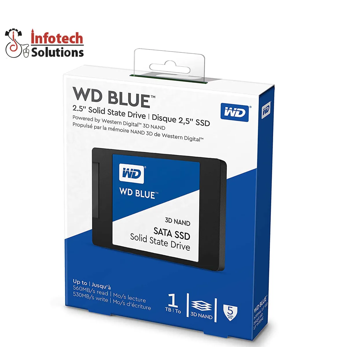 WD Blue 1TB 2.5 inch SATA Internal SSD - High Performance Solid State Drive