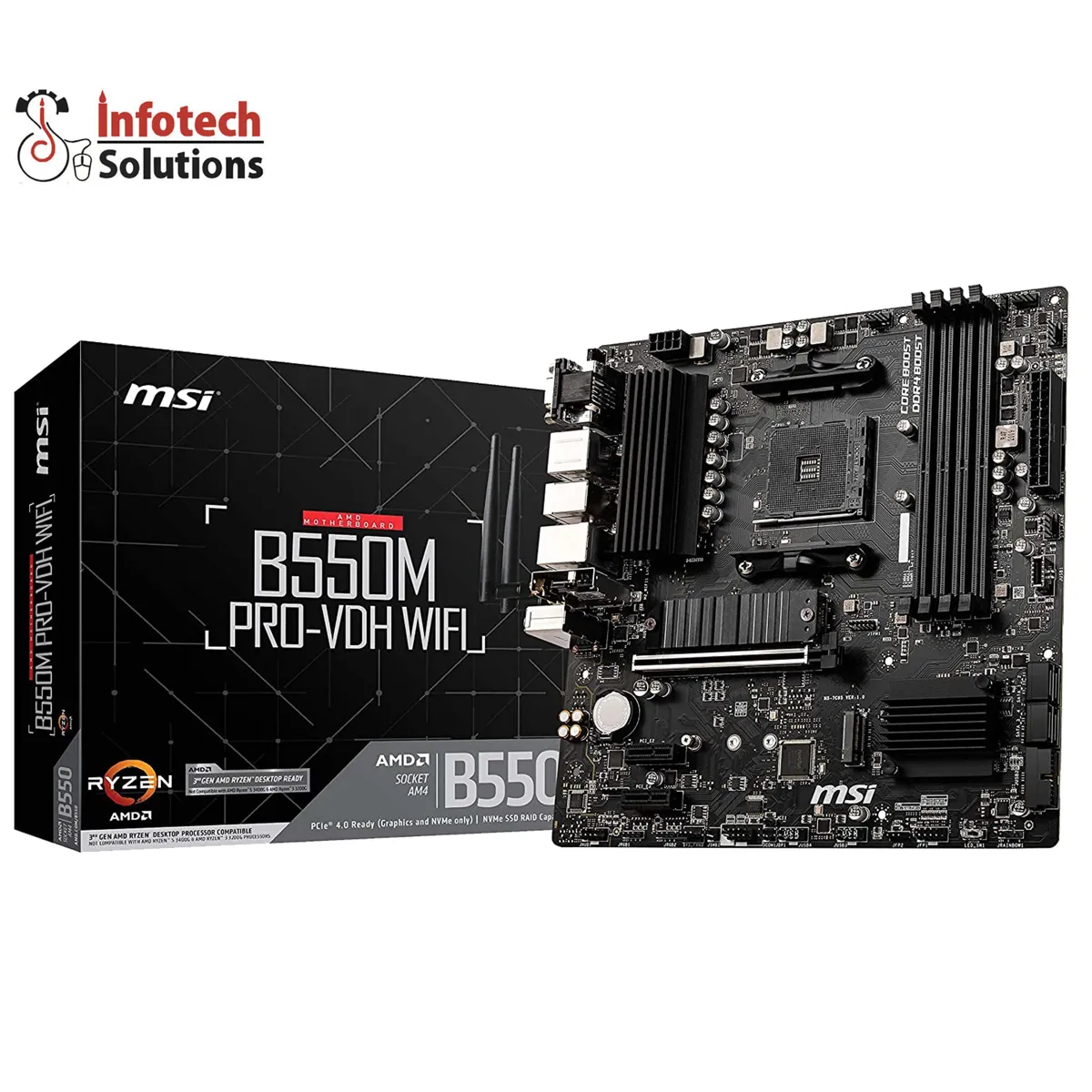 MSI B550M PRO VDH WIFI Motherboard - AMD AM4 Socket