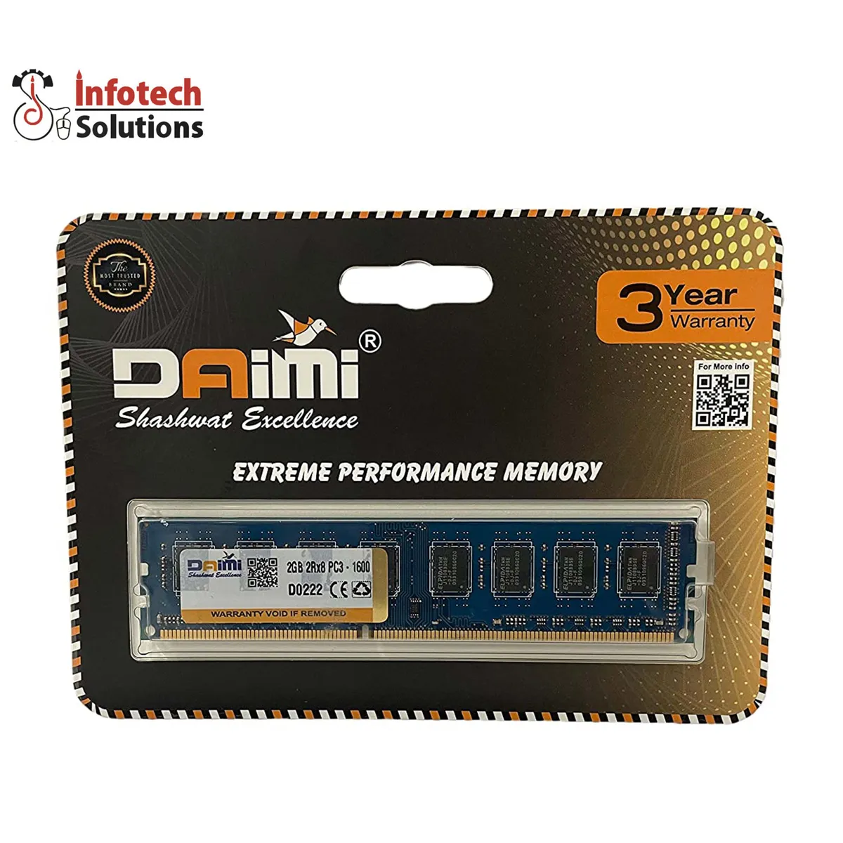 DAIMI 2GB DDR3 Desktop RAM - High Performance Memory Upgrade