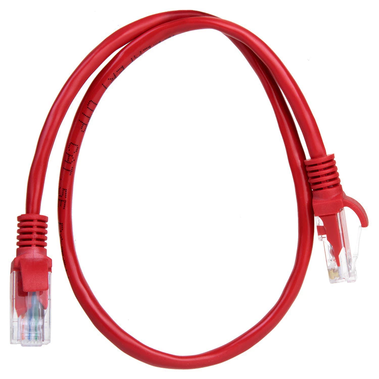 Patch cord CAT5E · 0,5 m · Rojo
