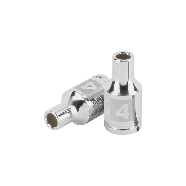 Bocallave Estriado 4mm Enc 1/4