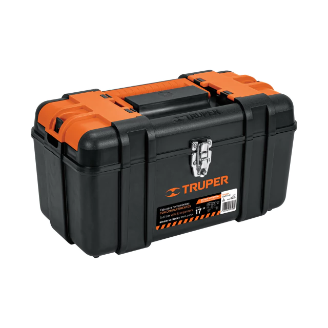 Caja p/ Herramienta 43 Cm (17″) Broche Metal C/Comp. Superior