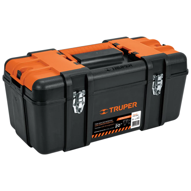 Caja p/ Herramienta 50 Cm (20″) Broche Metal C/ Comp. Superior