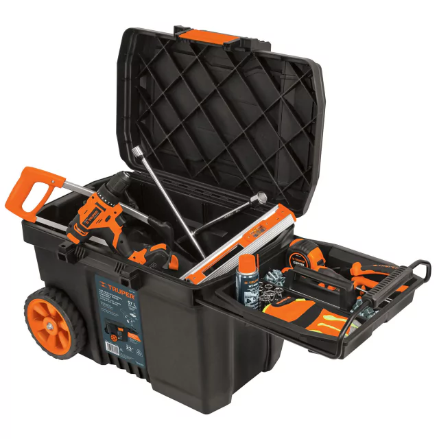 Caja p/ Herramientas C/ Ruedas - 57 Lts - 58 Cm