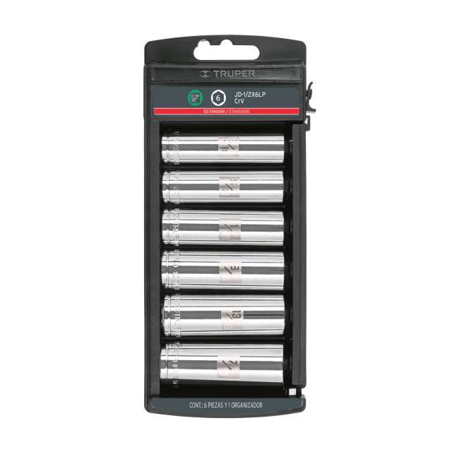 Juego 6 Bocallaves Largo Hexagonal Pulg Enc 1/2
