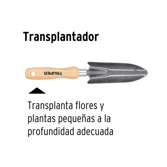 Transplantador p/Jardin Mgo Madera