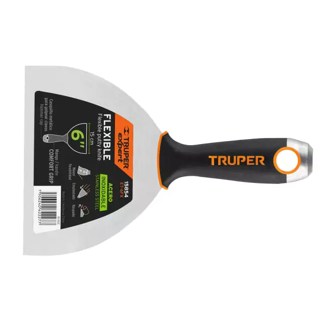 Espátula Flexible Inox. Confort Grip Ancho 15 Cm